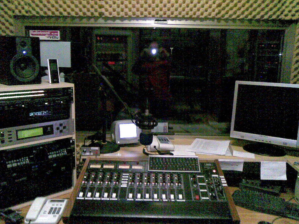 A radio broadcast studio, representing the radio broadcast licence fees that were 40.9 per cent of SAMPRA's licence revenue in 2024