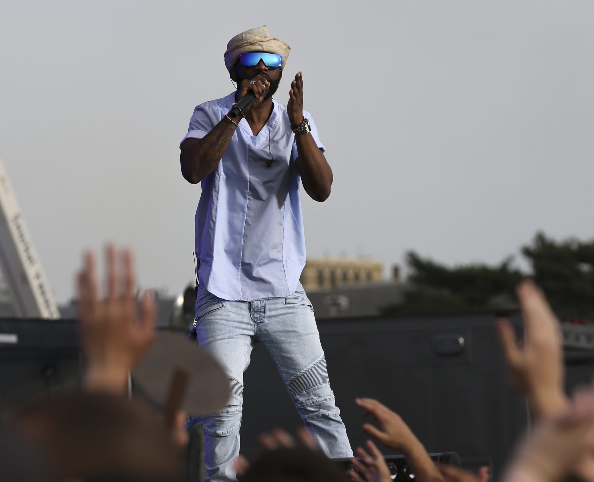 Congolese artist Fally Ipupa performing on stage