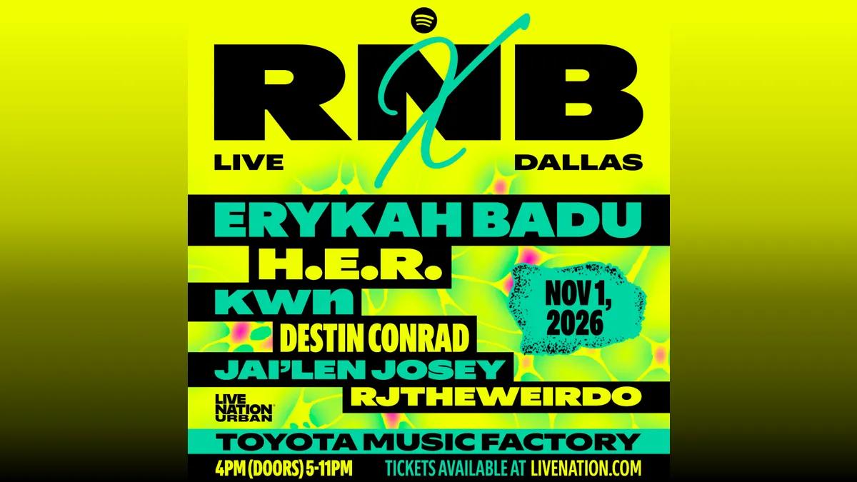 Spotify and Live Nation Set RNB X Live Festival in Dallas, US