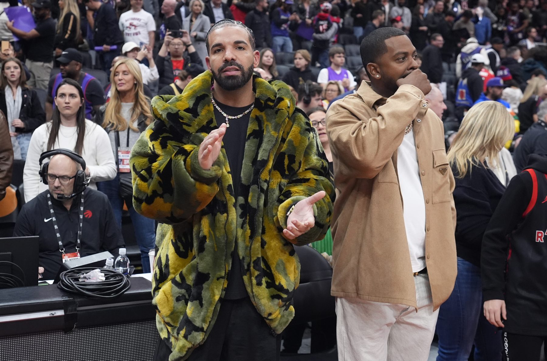 Drake at a Toronto Raptors game.