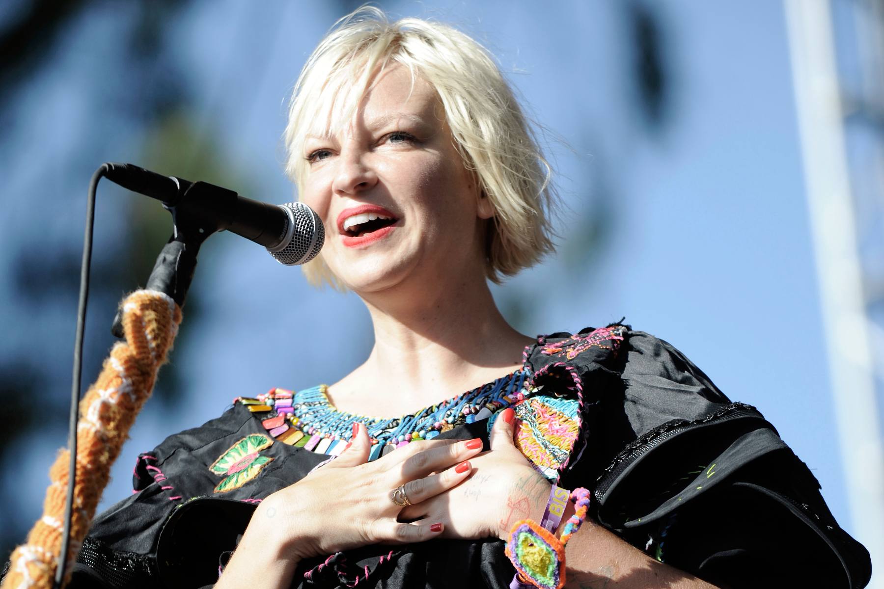 Sia performs during the Outside Lands Music & Arts festival at the Polo Fields in Golden Gate Park on August 13, 2011 in San Francisco, California. (Photo by Tim Mosenfelder/Getty Images)